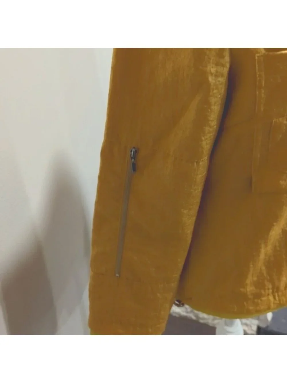 Uge Mustard color hooded zip up jacket